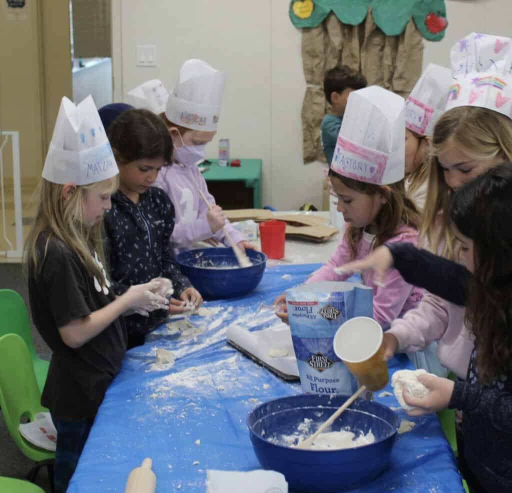 4th graders had a delicious time making cheese and potato bourekas during Religious school