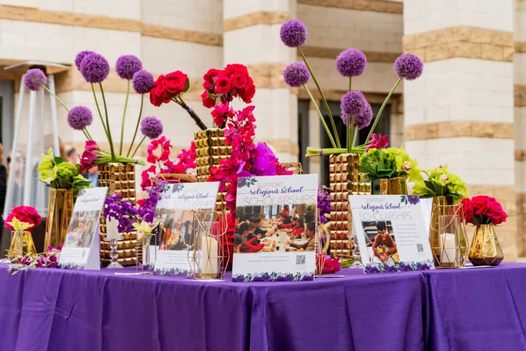 Table decorations during the 2024 Gala