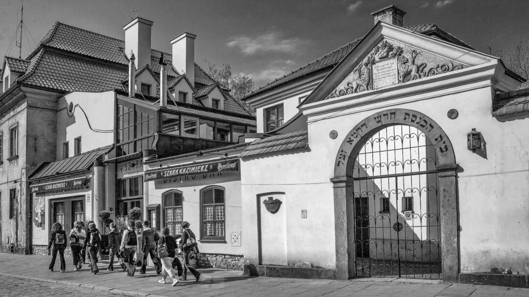 A Black And White Photo Of Krakow